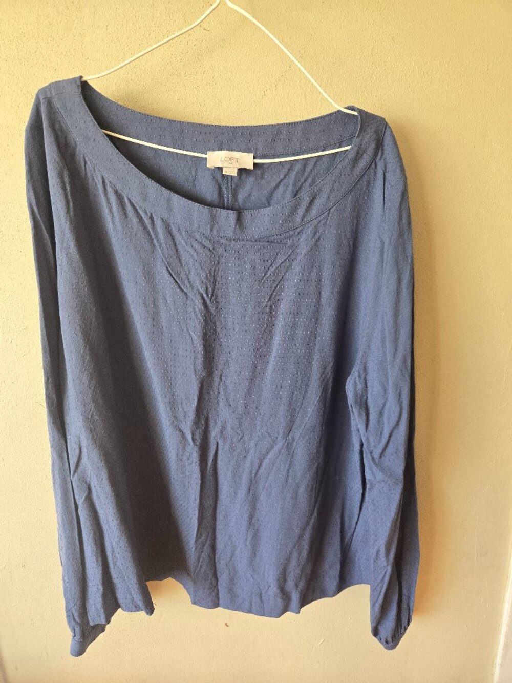 Blue LS casual dress shirt